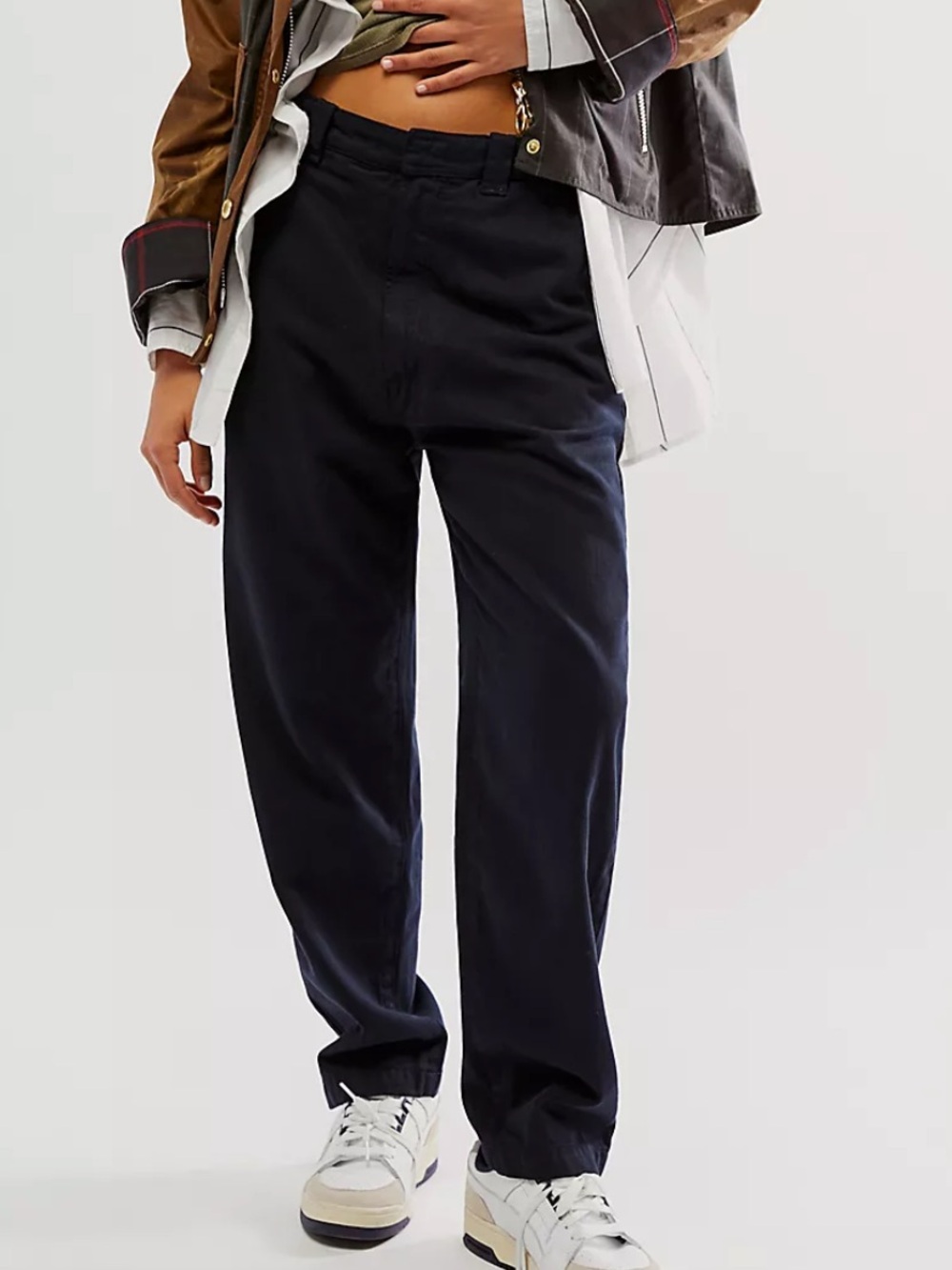 Mother The Punk 76 workwear chino style pants dark blue size 32